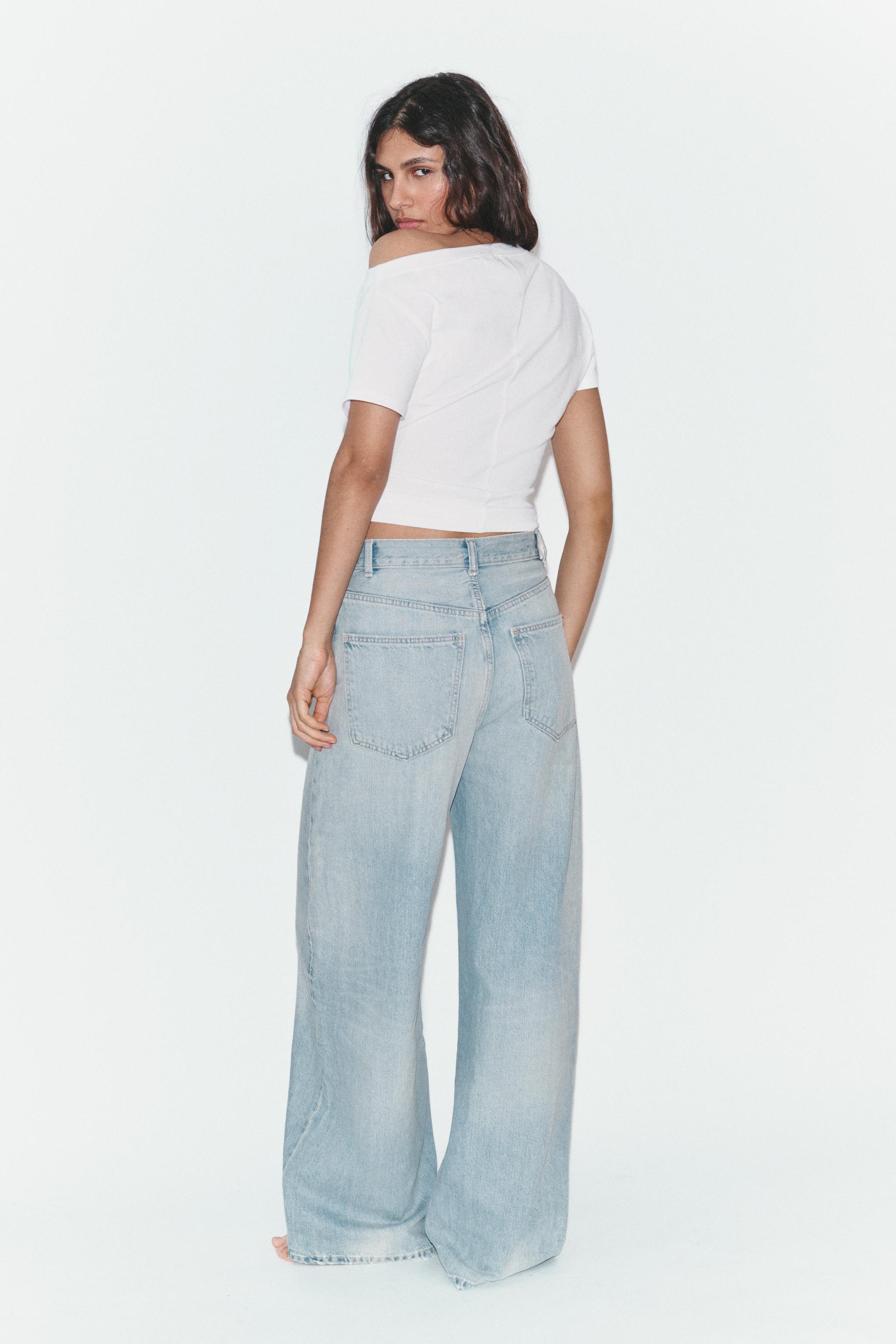 TRF EXTRA WIDE LEG HIGH WAIST JEANS